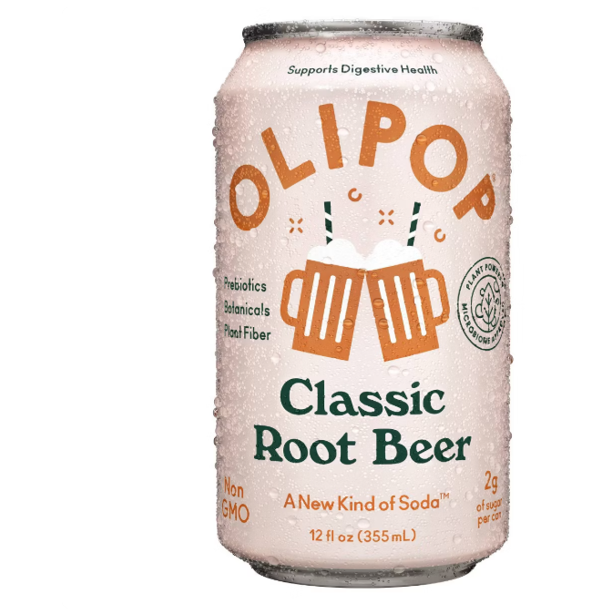 Olipop Classic Root Beer Prebiotic Soda SGL