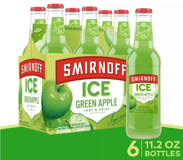 Smirnoff Ice Green Apple, 11.2 fl oz, 6 Pack