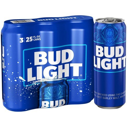 Bud Light 25oz Cans 3 Pack - Newport Wine & Spirits