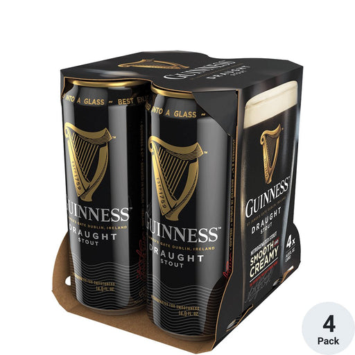 Guinness Beer, Draught Stout - 4 pack, 14.9 fl oz cans - Newport Wine & Spirits