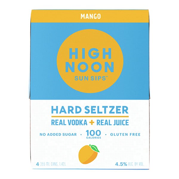 High Noon Mango Hard Seltzer - 4x355ml Cans - Newport Wine & Spirits