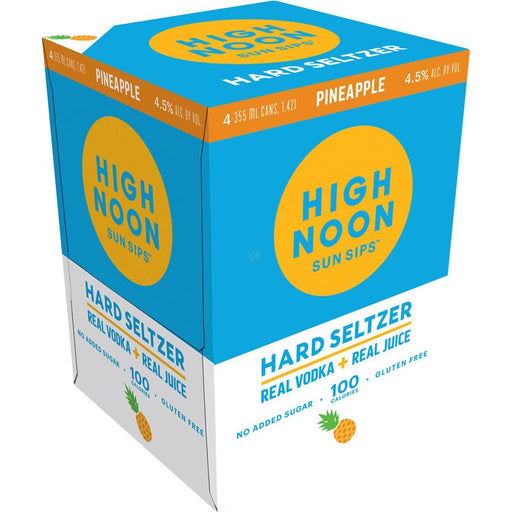 High Noon Pineapple Hard Seltzer - 4x355ml Cans - Newport Wine & Spirits