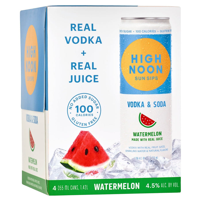 High Noon Watermelon Hard Seltzer - 4x355ml Cans - Newport Wine & Spirits