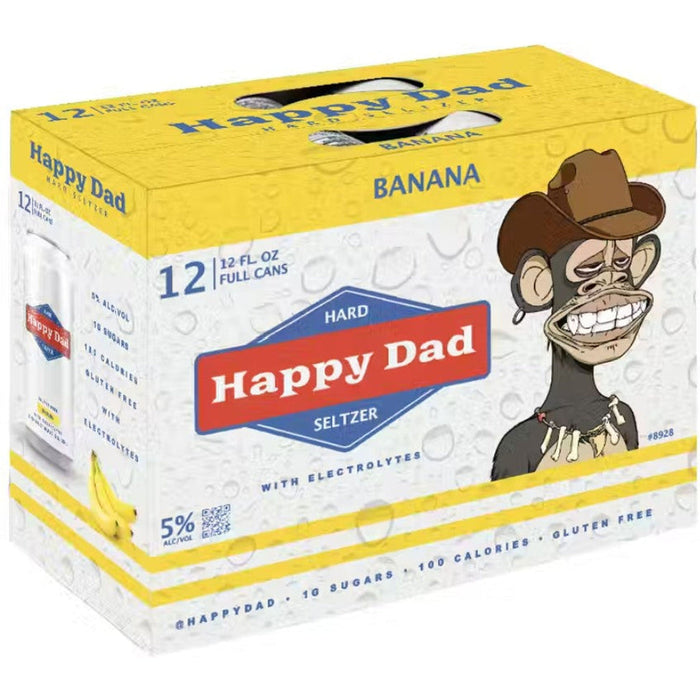 Happy Dad Banana Hard Seltzer 12 pk  12oz cans