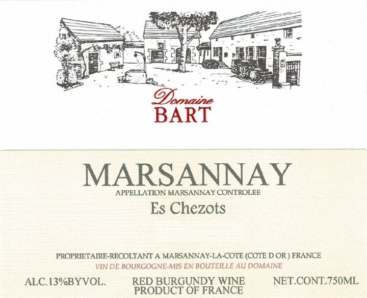 Domaine Bart Marsannay Es Chezots