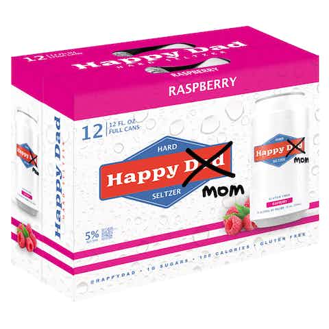 Happy Mom Raspberry Hard Seltzer 12oz 12pk