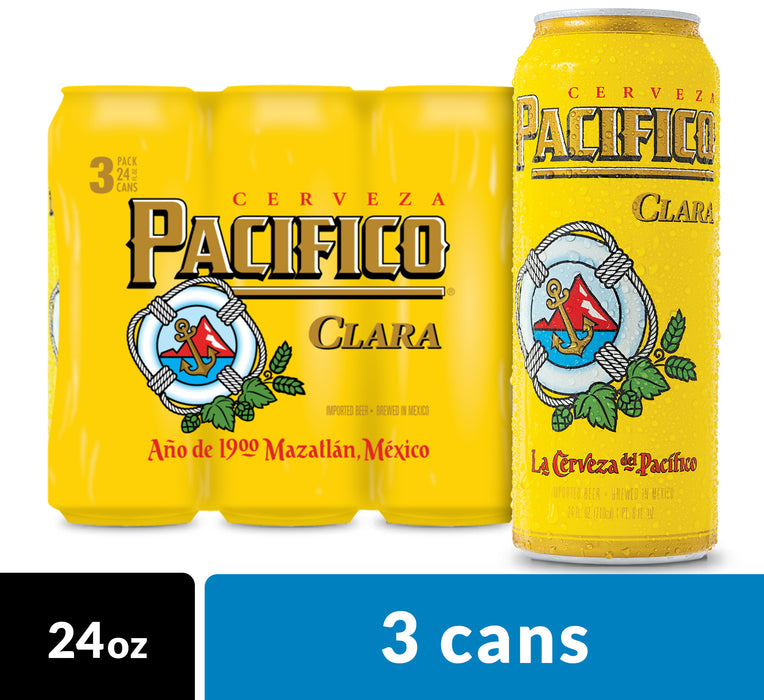 Pacifico 3 Pack 24oz Cans