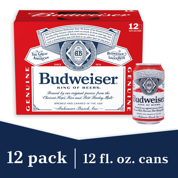 Budweiser Beer - 12.0 Oz X 12 Pack