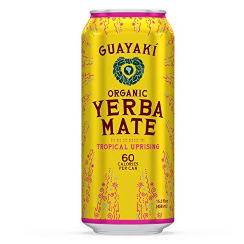 Guayaki Yerba Mate, Tropical Uprising, Organic Clean Energy Drink, 15.5 Ounce Can