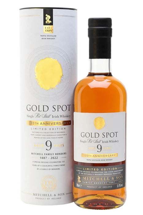 Gold Spot Single Pot Still Irish Whiskey 135th Anniversary Limited Edition Aged 9 Years