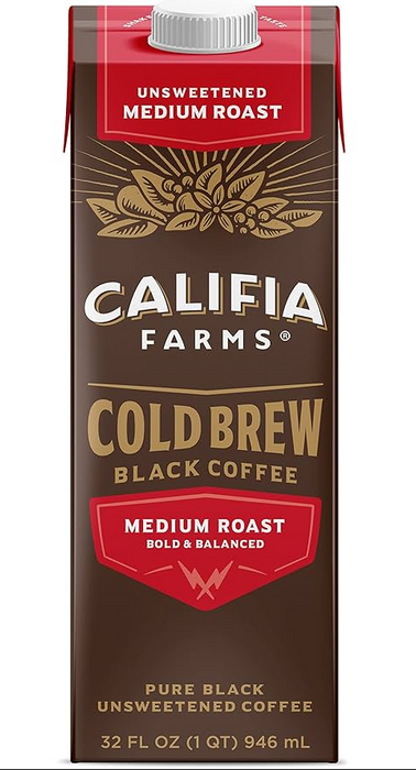Califia Farms Unsweetened Medium Roast Cold Brew Coffee 32oz