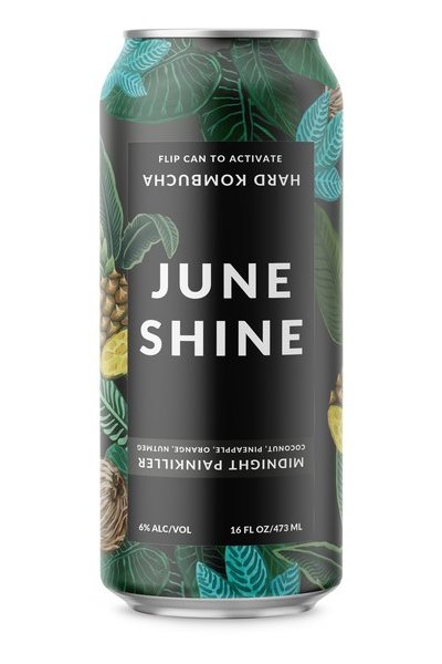 Juneshine Midnight Painkiller Hard Kombucha 19.2oz Can