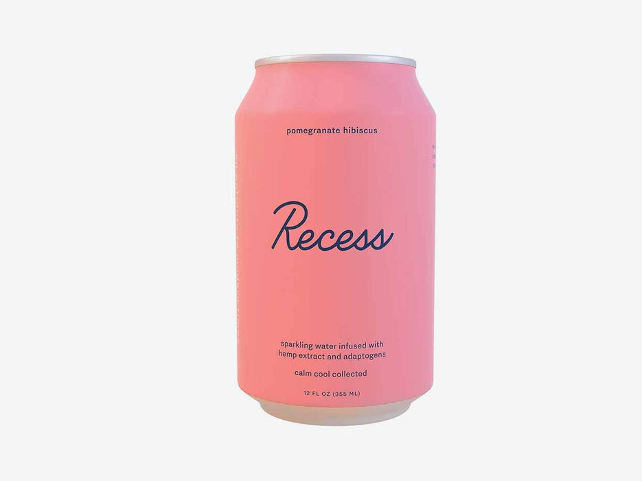 Recess Pomegranate Hibiscus Hemp Infused Sparkling Water