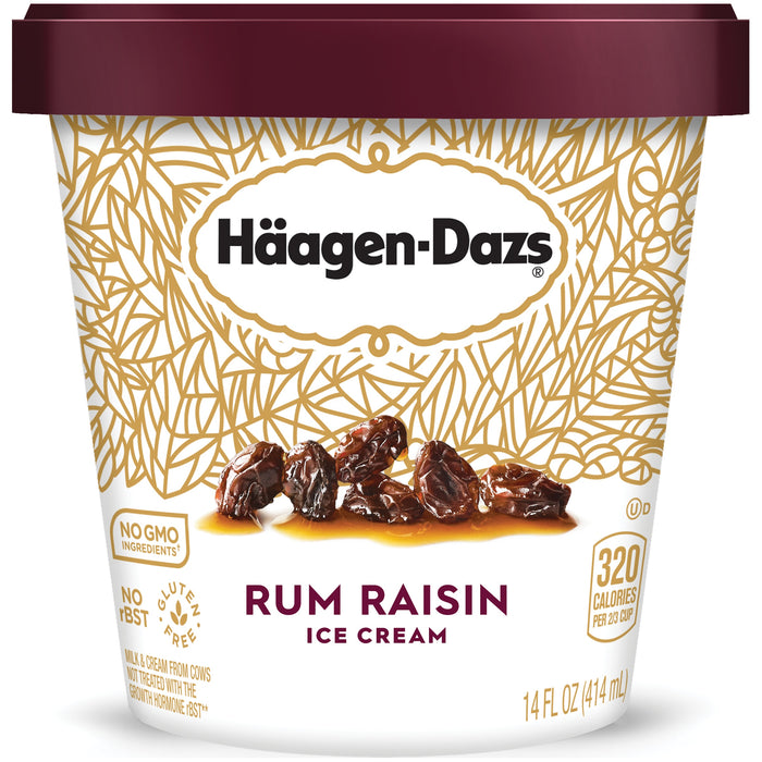 Häagen Dazs Rum Raisin - 14.0 Oz