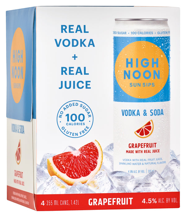 High Noon Grapefruit Hard Seltzer - 4x355ml Cans