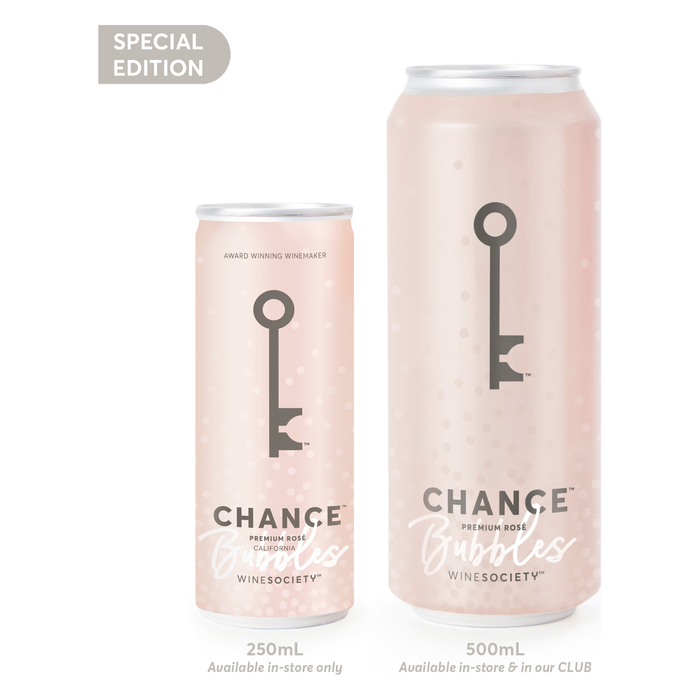 Wine Society Chance Premium Rose Bubbles 250ml can