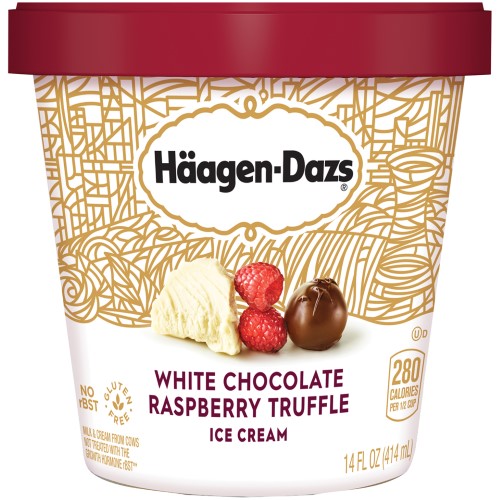 Häagen-Dazs White Chocolate Raspberry Truffle - 14.0 Oz