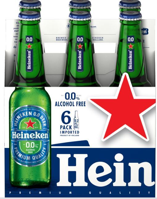 Heineken 0.0 Alcohol Free 6pk 12oz Bottles