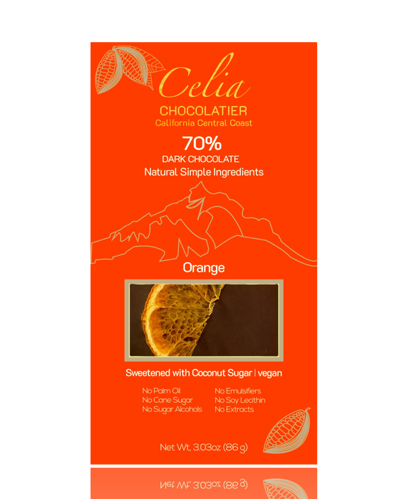 Celia Chocolatier Orange Dark Chocolate Vegan