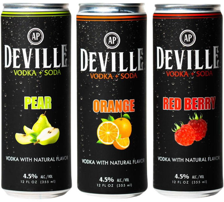 Deville Vodka + Soda Pear