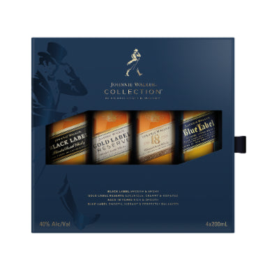 Johnnie Walker Collection Scotch Whisky - 4x 200ml Bottles