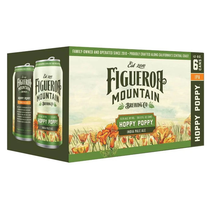 Figueroa Mountain Hoppy Poppy IPA Beer 6 pk cans