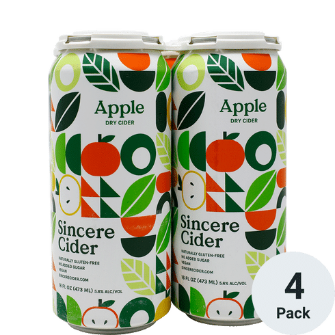 Sincere Apple Dry Cider 16oz -4pack