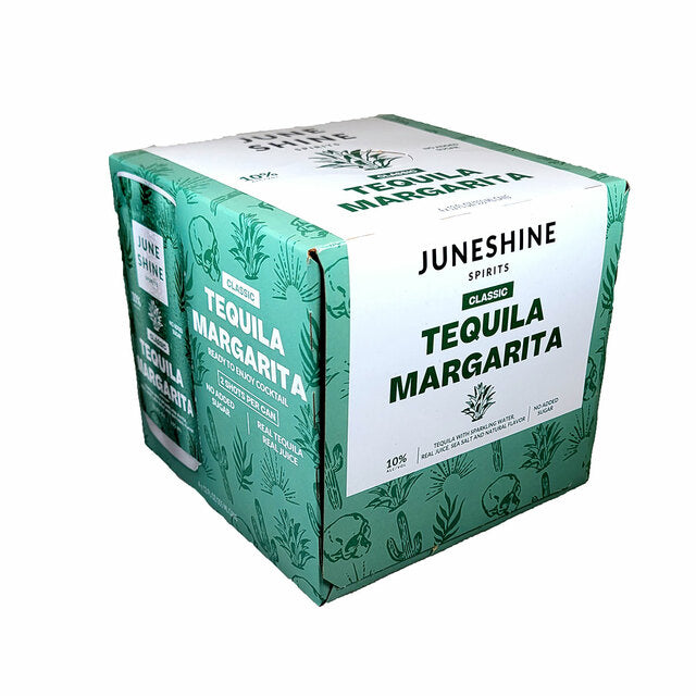 JuneShine Classic Tequila Margarita Ready To Enjoy Cocktail 4-Pack Can