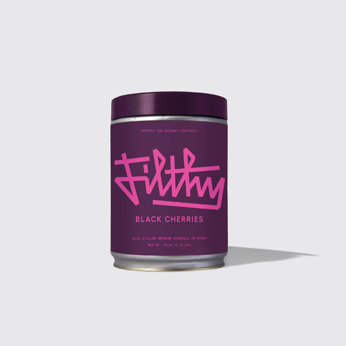 Filthy Black Amarena Cherries - Premium Cocktail Black Cherry Garnish