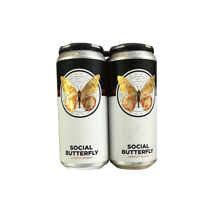 Chapman Crafted Beer Social Butterfly Apricot Wheat Ale 4pk Cans