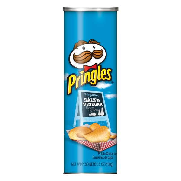 Pringles Potato Crisps Chips, Lunch Snacks, On-The-Go Snacks, Salt and Vinegar