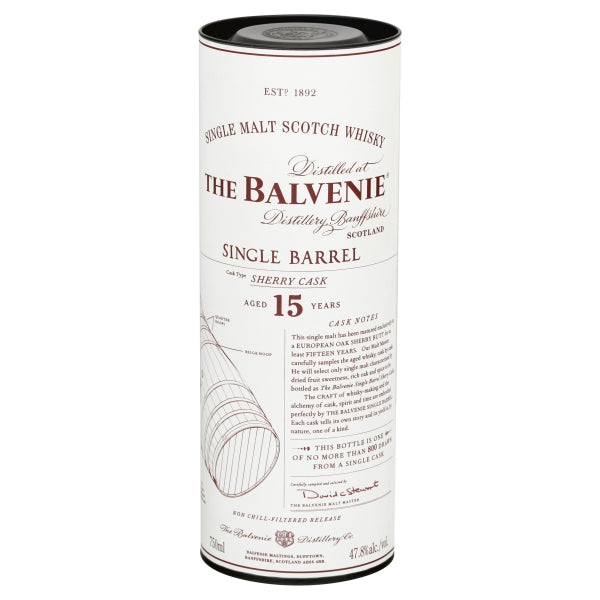 The Balvenie 15 Year Old Sherry Cask Single Barrel Scotch Whisky 750ml