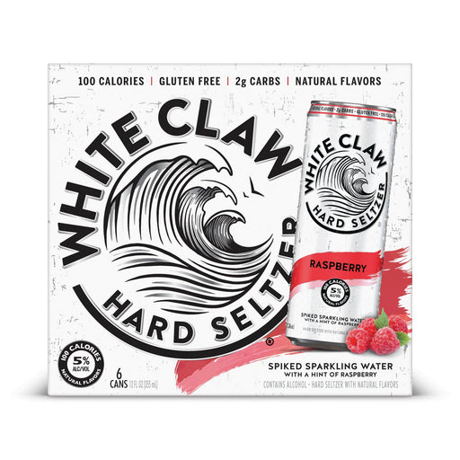 White Claw Raspberry Hard Seltzer - 6x 12oz Cans - Newport Wine & Spirits