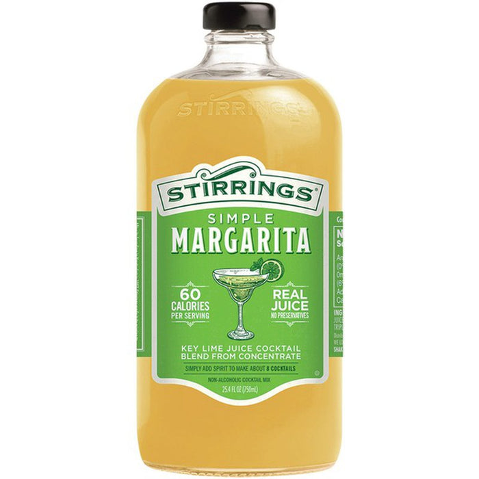 Stirrings Cocktail Mix, Simple Margarita, Non-Alcoholic.