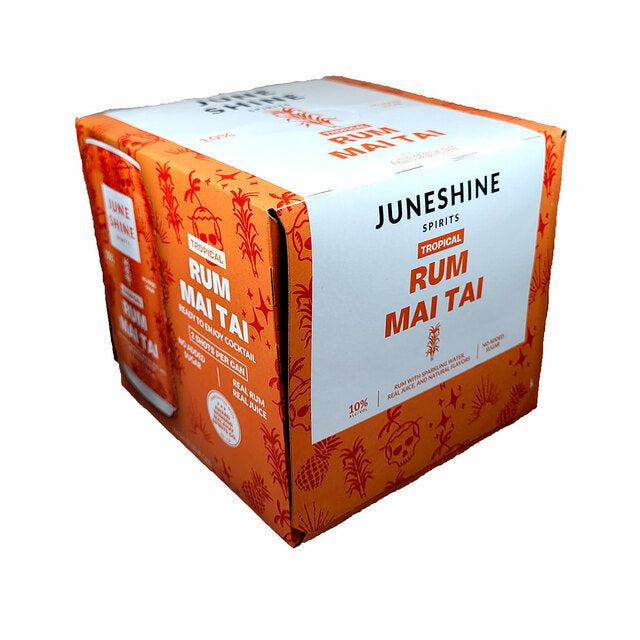 JuneShine Tropical Rum Mai Tai Ready To Enjoy Cocktail 4-Pack Can