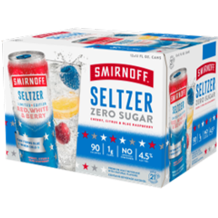 Smirnoff Red White & Berry Seltzer 12pk 12oz Cans