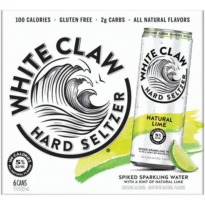 White Claw Hard Seltzer Lime - 6pk - 12oz Cans