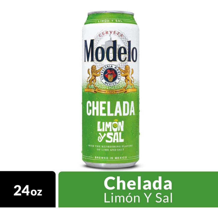 Modelo Chelada Limon Y Sal 24oz Can