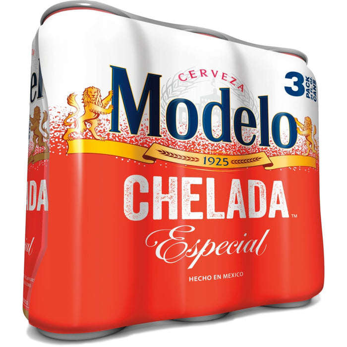 Modelo Chelada Especial Mexican Beer 3 Pack 24 Fl Oz Cans