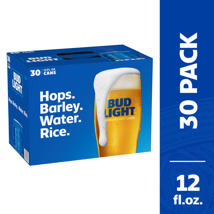 Bud Light Beer - 12.0 Oz Cans X 30 Pack