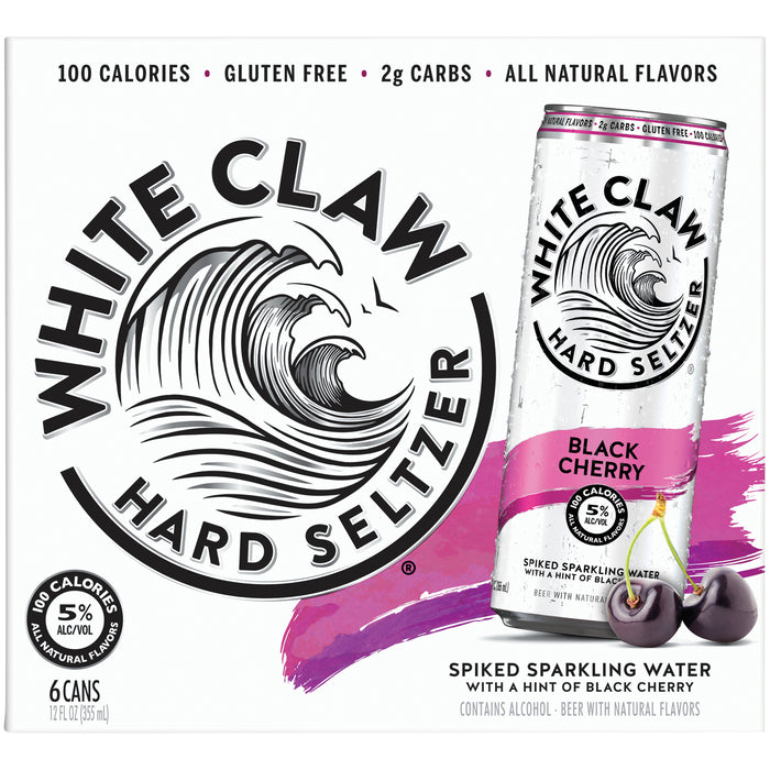 White Claw Hard Seltzer Black Cherry - 6pk 12oz Cans