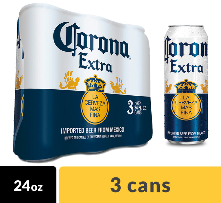 Corona Extra 3pk 24 Oz. Cans