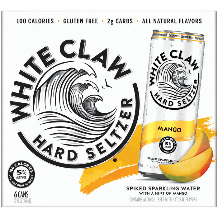 White Claw Mango Hard Seltzer - 6pk 12oz Cans