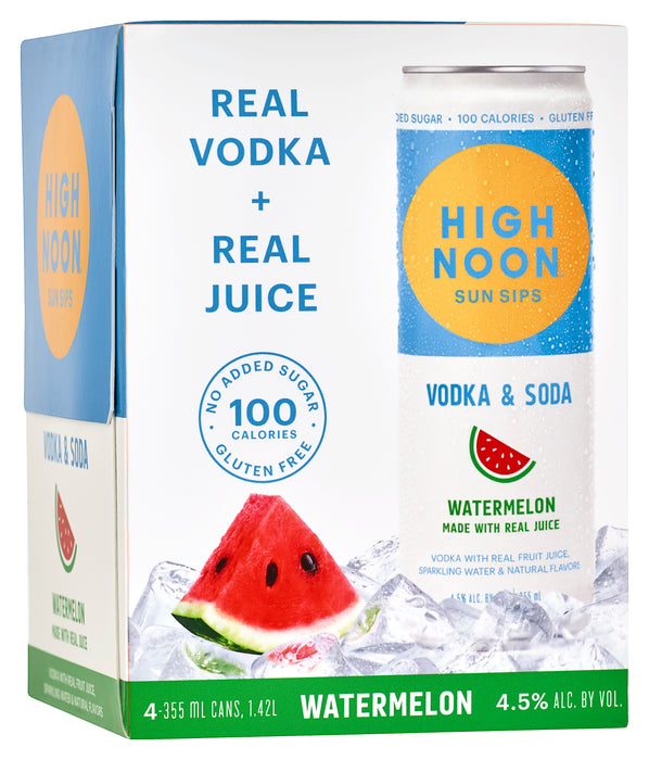 High Noon Watermelon Hard Seltzer - 4x355ml Cans