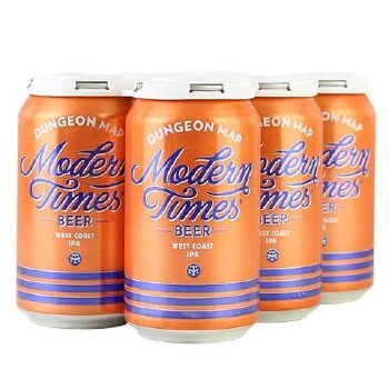 Modern Times West Coast Dungeon Map  IPA 6pk 12oz Cans