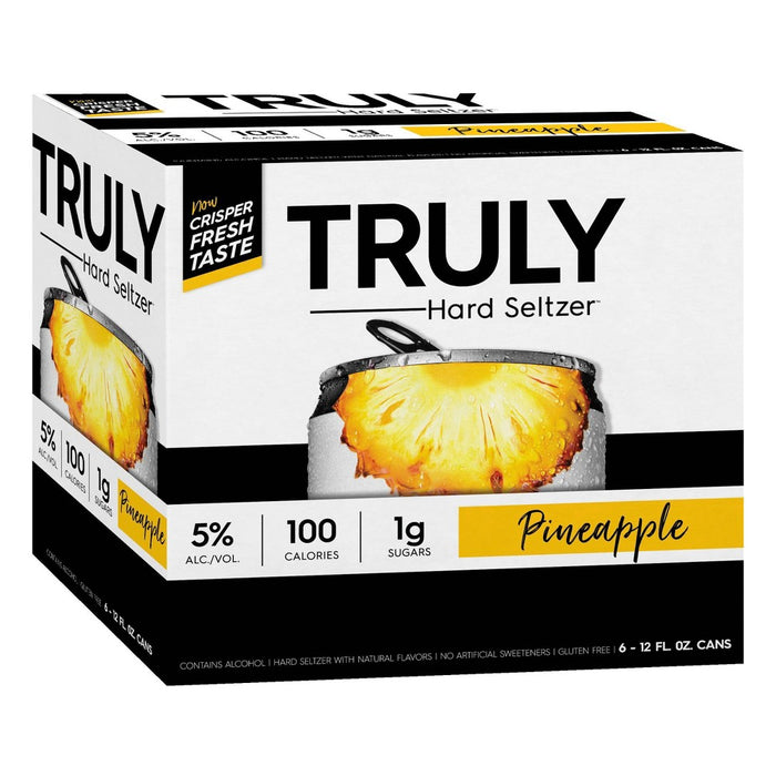 Truly Hard Seltzer Pineapple - 6pk/12 Fl Oz Cans