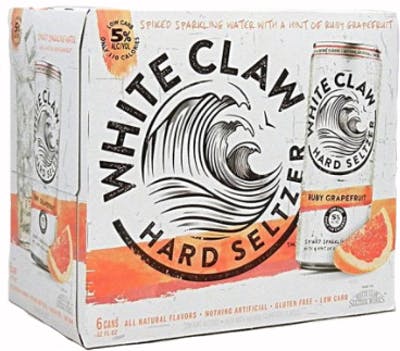 White Claw Ruby Grapefruit 6 Pack Cans