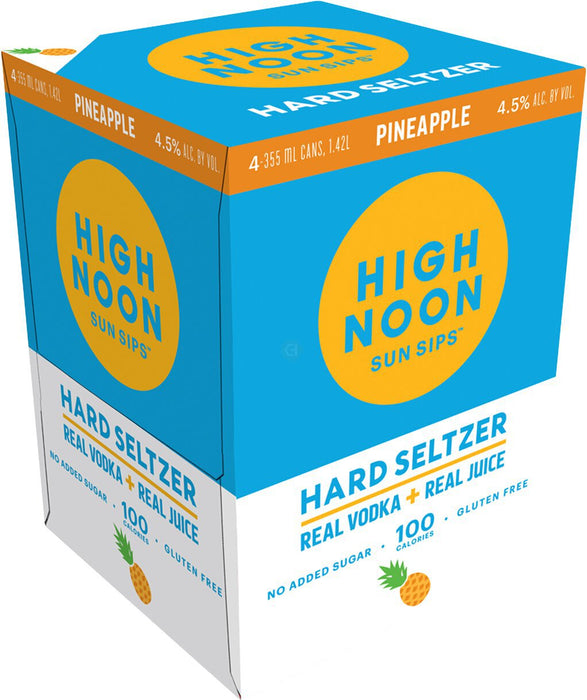 High Noon Pineapple Hard Seltzer - 4x355ml Cans