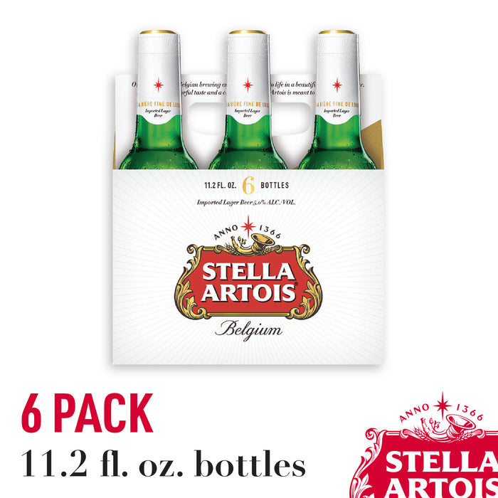 Stella Artois Beer - 11.2 Oz 6 Pack