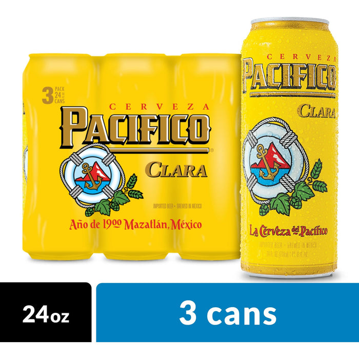 Pacifico 3 Pack 24oz Cans